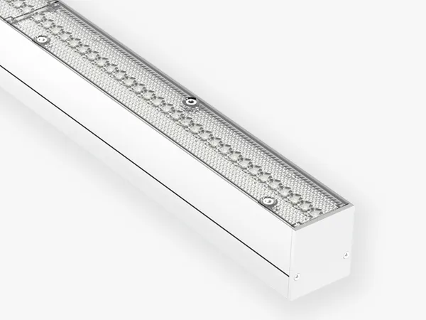 Suspended LINA-K continuous run linkable linear light installed by steel wires