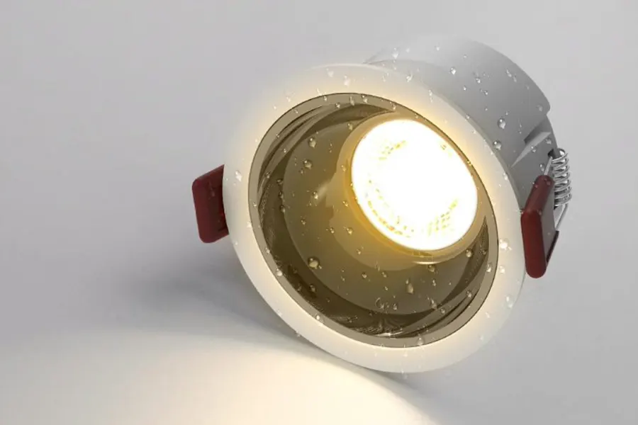 DAMP-P fully sealed IP65 housing for shower ceilings