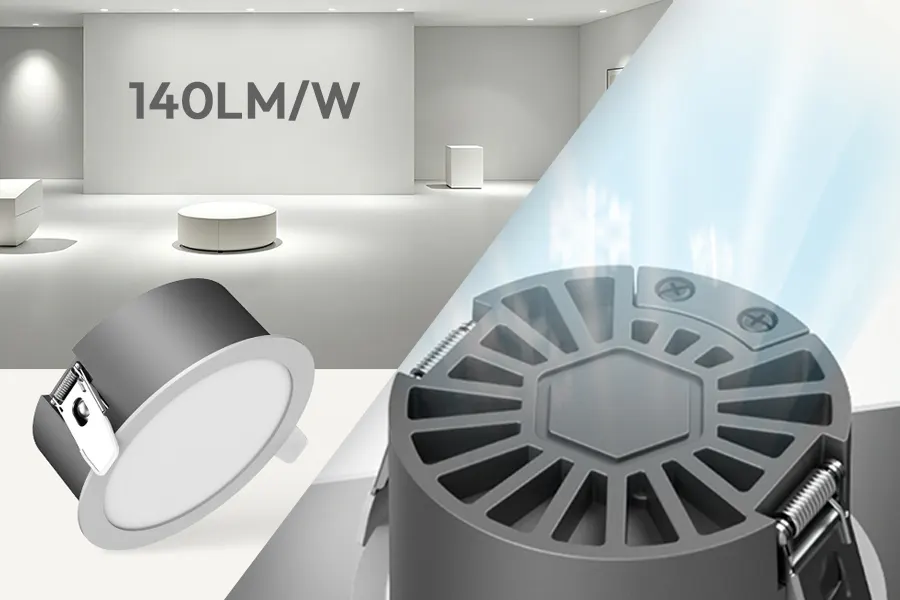 PURE-S DL02 downlight aluminum housing for heat dissipation
