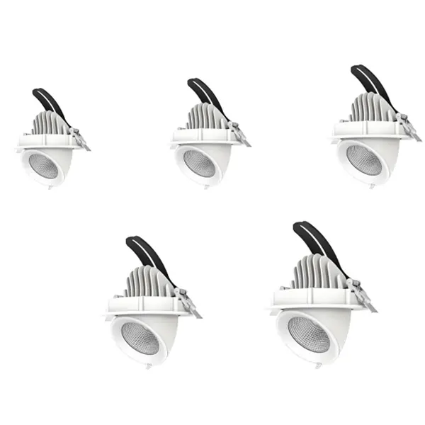 Rodzina regulowanych opraw wpuszczanych gimbal AXIS-G GD01 w pięciu wariantach mocy od 10W do 35W