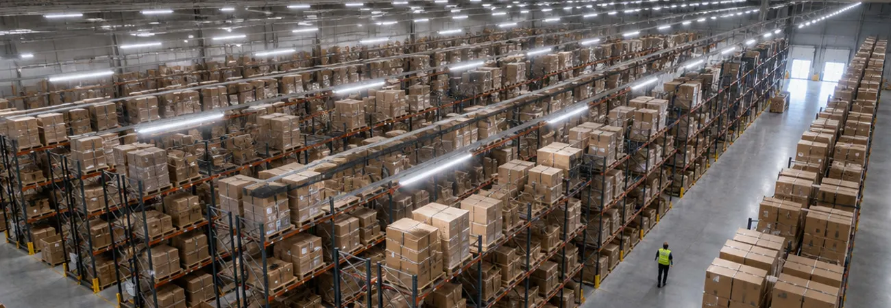 LED tri-proof light manufacturer sealed battens in an industrial interior