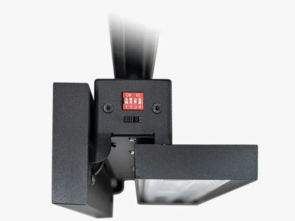 White PANE-P LL1615 adjustable dual-panel LED track panel light for supermarket aisle lighting