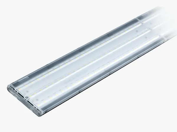 White TRON-W LL1616 ultra slim side view showing 8mm thin profile for office
