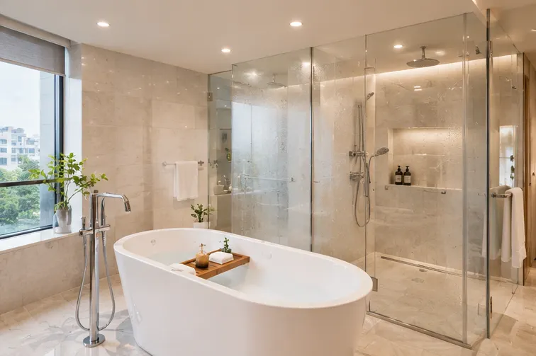 Soffitto di corridoio in punto vendita con illuminazione a fascio diffuso di downlight SMD a 60°
