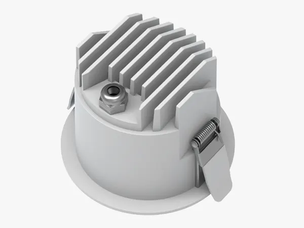 Profilo laterale del downlight MIST-P con evidenza della profondità del corpo