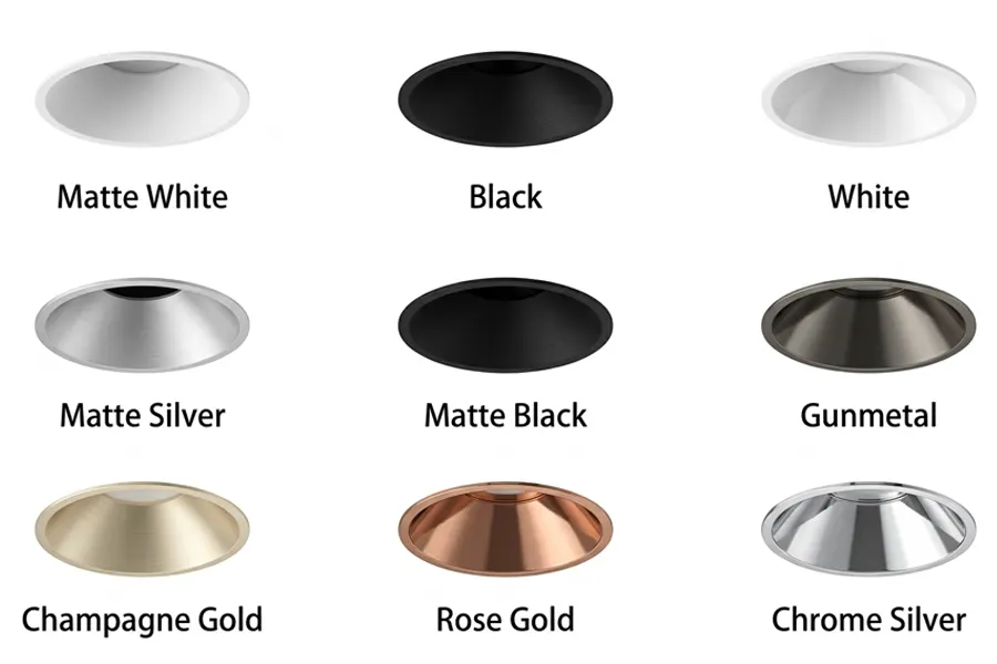 Downlight MIST-P con nove colori di cornice per interni di hotel