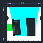 LC-NS-10x10 square side bend silicone neon flex section for flat wall lines