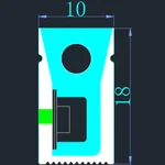 LC-NS-10x18 tall side bend silicone neon flex section for column wraps
