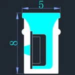 LC-NS-5x8 compact side bend silicone neon flex section for small signs