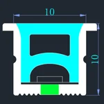 LC-NT-10x10-E top bend silicone neon flex section with mounting edge