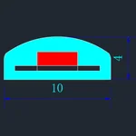 LC-NT-10x4 slim top bend silicone neon flex section for arch outlines