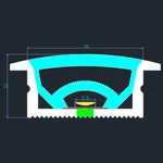 LC-NT-20x10-E wide edged top bend silicone neon flex section