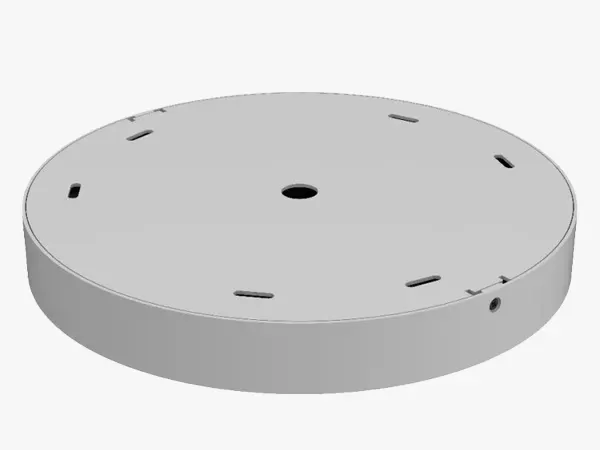 DISK-R disc cup finishes in champagne gold and black for shop ceilings