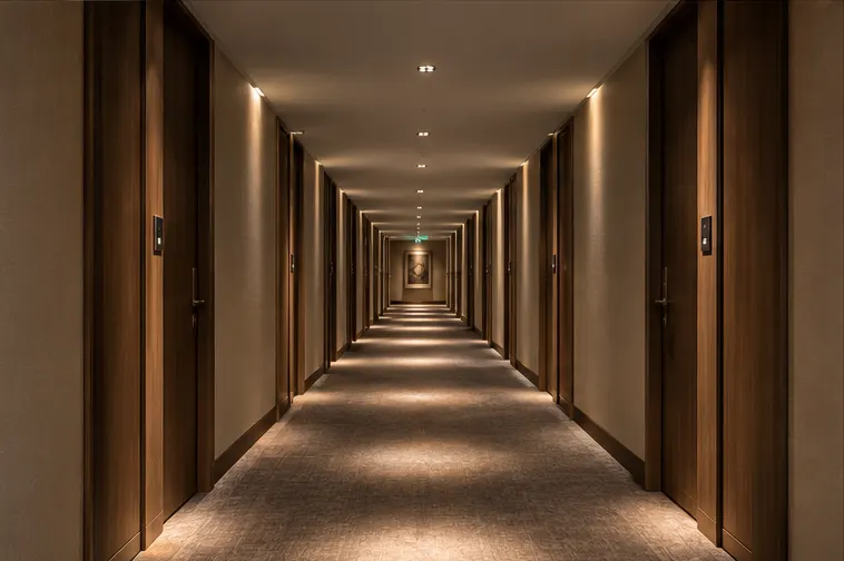 DOTS-C multi-cell downlights accenting boutique apparel rails with narrow beams
