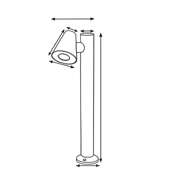 BAM-SC directional spot bollard night scene