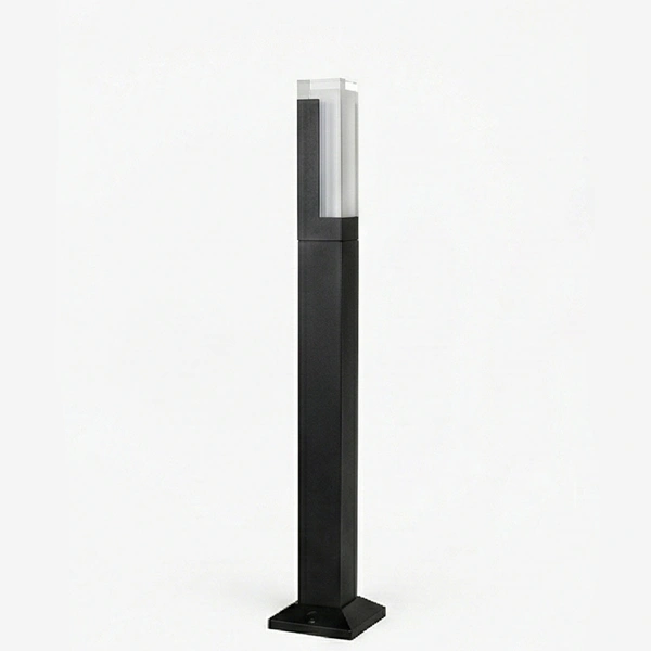 OBEL-A luminous crown plaza bollard glowing at night