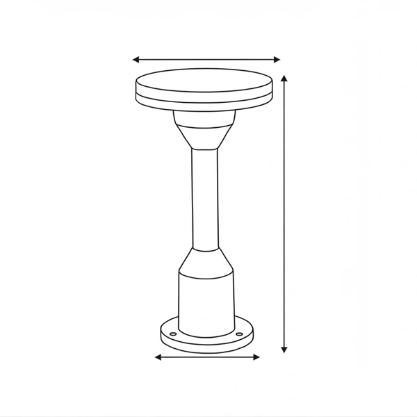 PLAT-SR flat-top bollard night wash on driveway