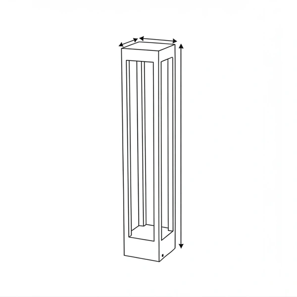 VOID-SS minimalist garden lamp night view