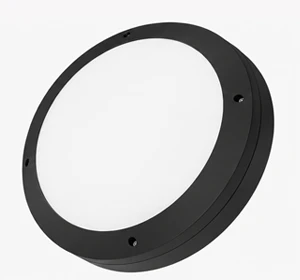 Black AQUA-D IP65 bulkhead 30W with emergency for balconies