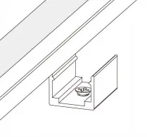 Pressing the NEON-1010 light strip into the clip with emitting face up