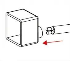 Threading NEON-1010 cable through the front-exit end cap