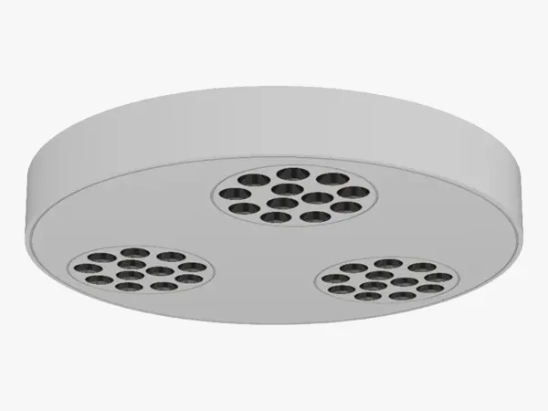 DISK-R Ultra thin surface multi-cell downlight 30W/50W 120lm/W for retail, 15/24/36°